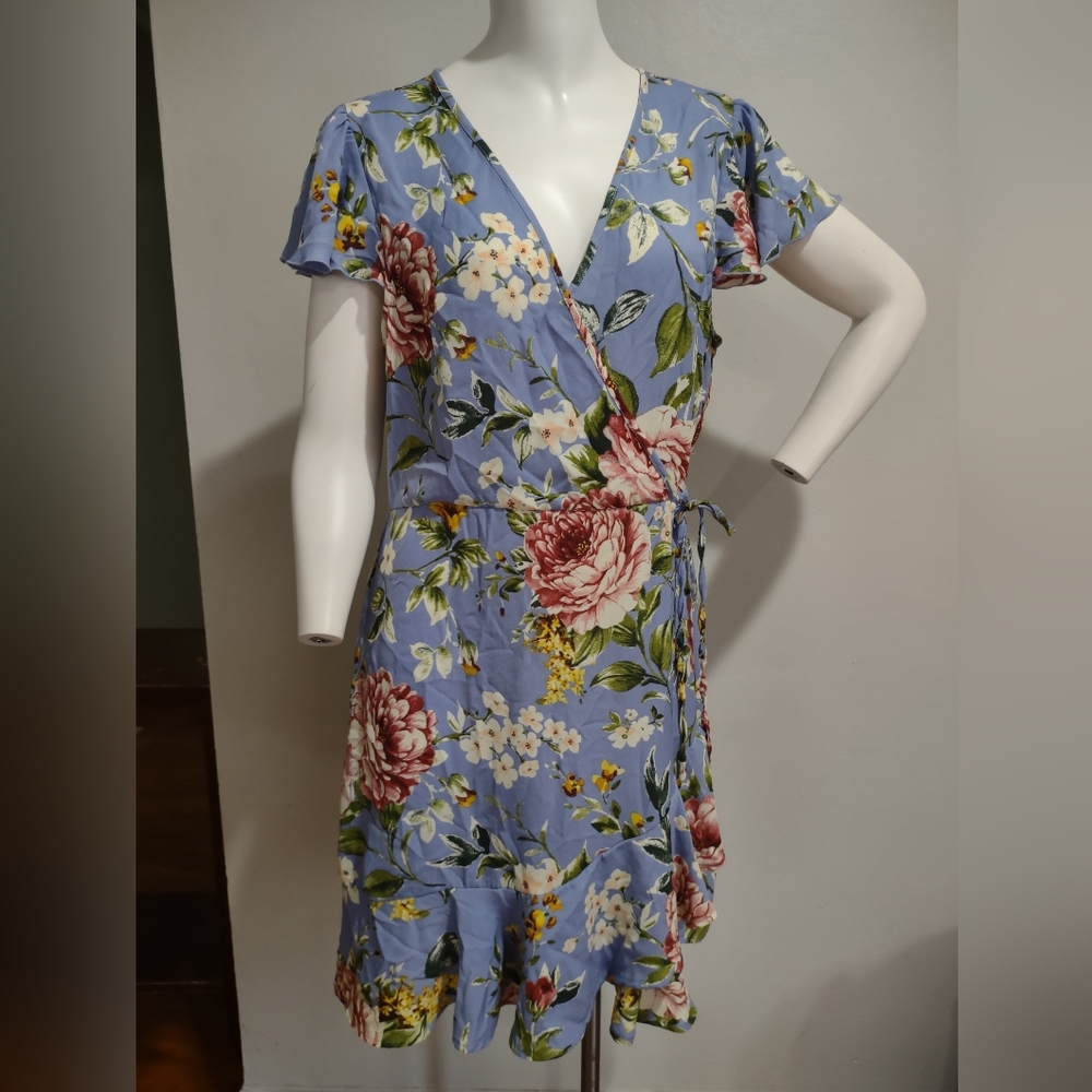 Women's floral summer dress L